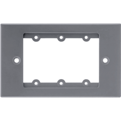 Frame para Wall Plate Inserción | 1 Gang | Metal | Version USA | Incluye Inserciones y Tornillos | Gris
