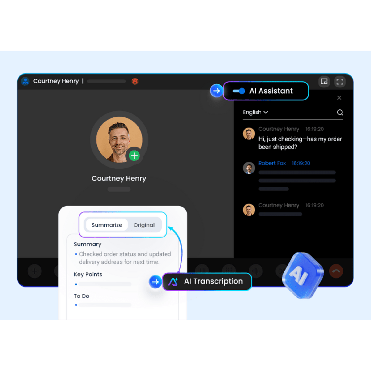 Licencia Perpetua 1000 mins. Transcripción de Llamada con IA Perpetua para Conmutador Yeastar Software y Conmutador Fisíco Serie P
