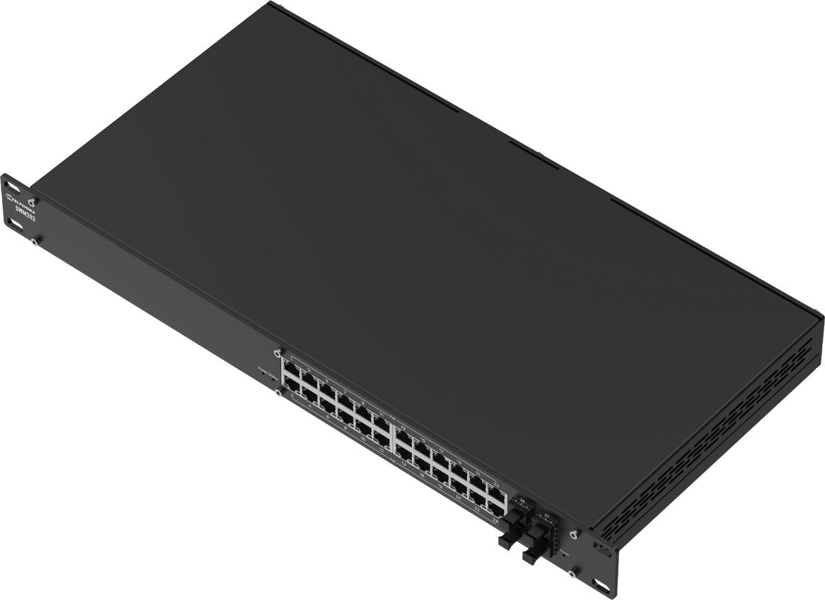 Switch Administrable L2+, 24 Puertos Gigabit PoE+, 4 Puertos SFP, 300W PoE Budget, Rack 19", IP30, TSWOS