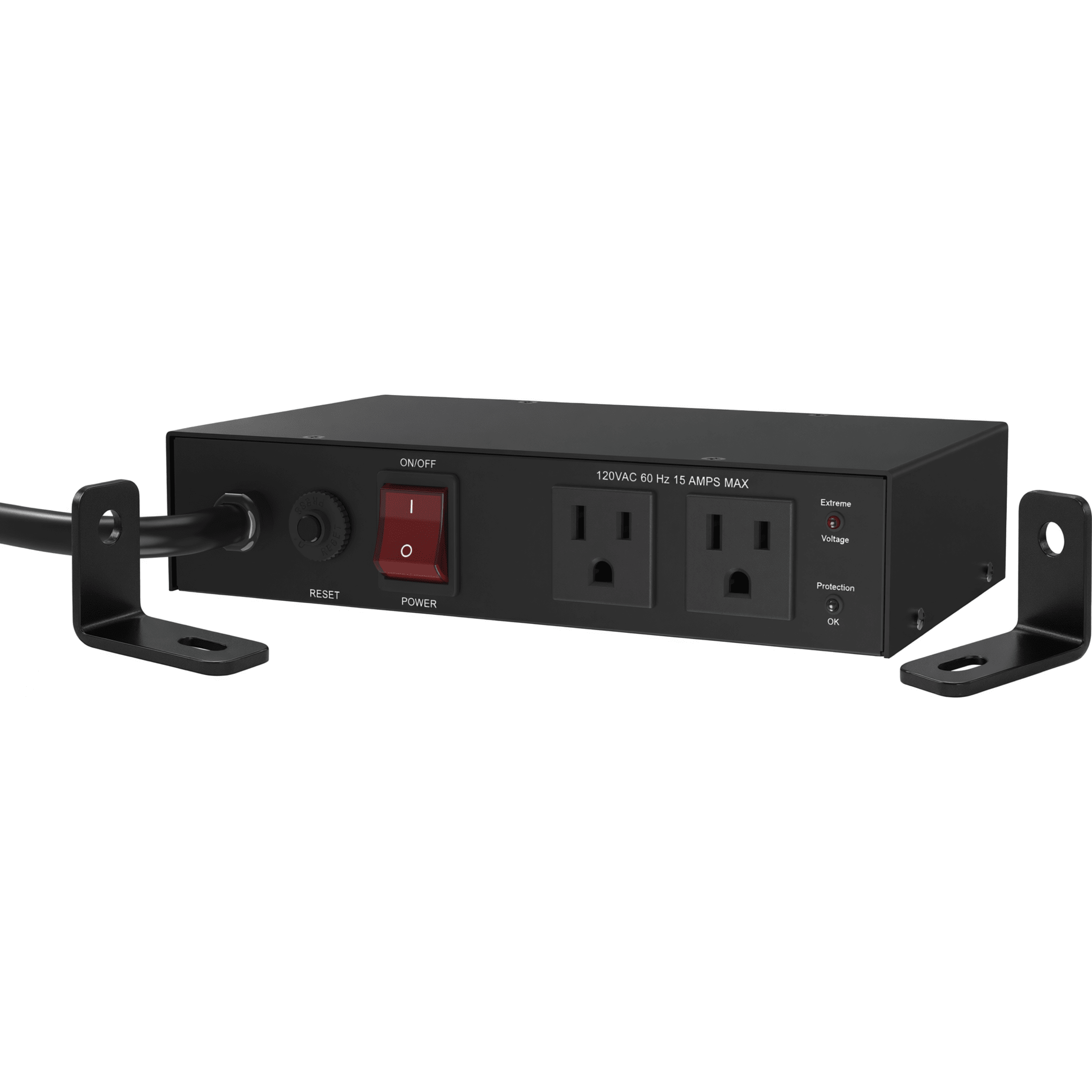 Acondicionador de Voltaje / Entrada 120 Vca / 2 salidas @ 120 Vca NEMA 5-15R / 1,800 W / 15 A / Supresión de Picos / Filtro de Ruido EMI/RFI / Sin bracket