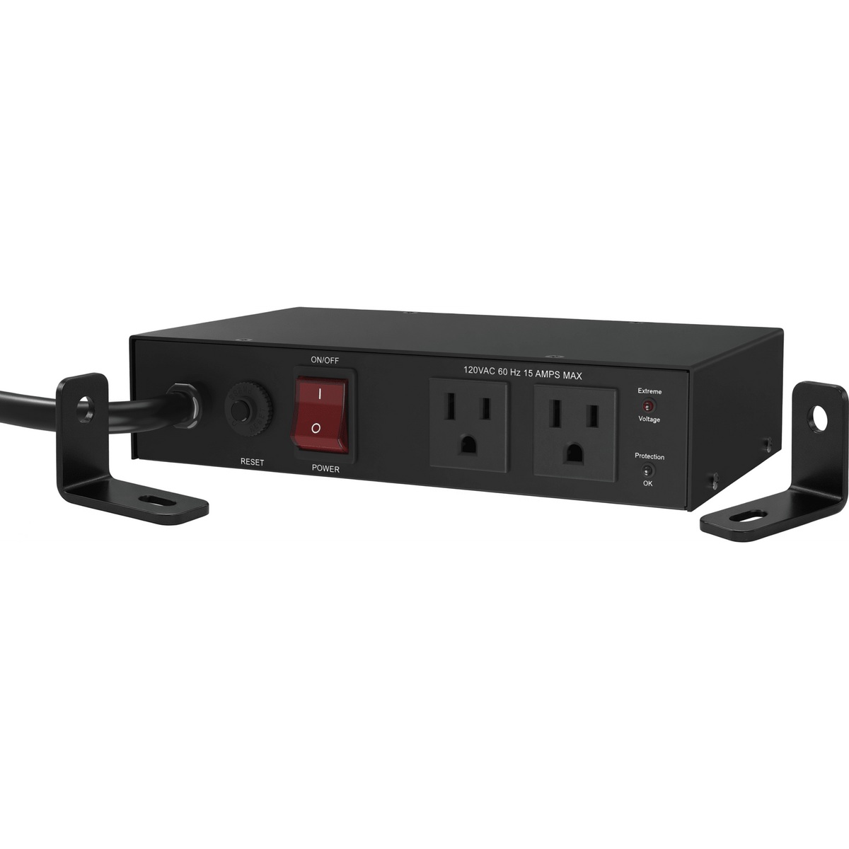 Acondicionador de Voltaje / Entrada 120 Vca / 2 salidas @ 120 Vca NEMA 5-15R / 1,800 W / 15 A / Supresión de Picos / Filtro de Ruido EMI/RFI / Sin bracket