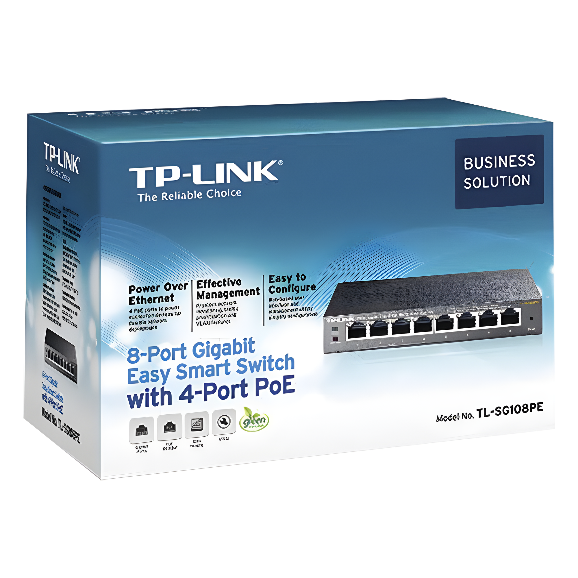 Easy Smart Switch PoE JetStream , 8 puertos 10/100/1000 Mbps  55 W