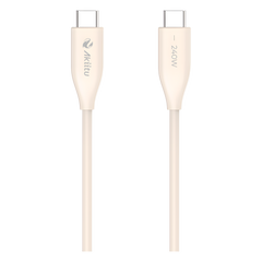Cable de Carga USB-C a C / 1.5 Metros (4.92 Pies) / Potencia 240W / Fast-Charging / Velocidad Transferencia 480 Mbps / Tecnología GaN (Nitruro de Galio) / Material Silicona No Tóxica / Conector Aluminio Anodizado