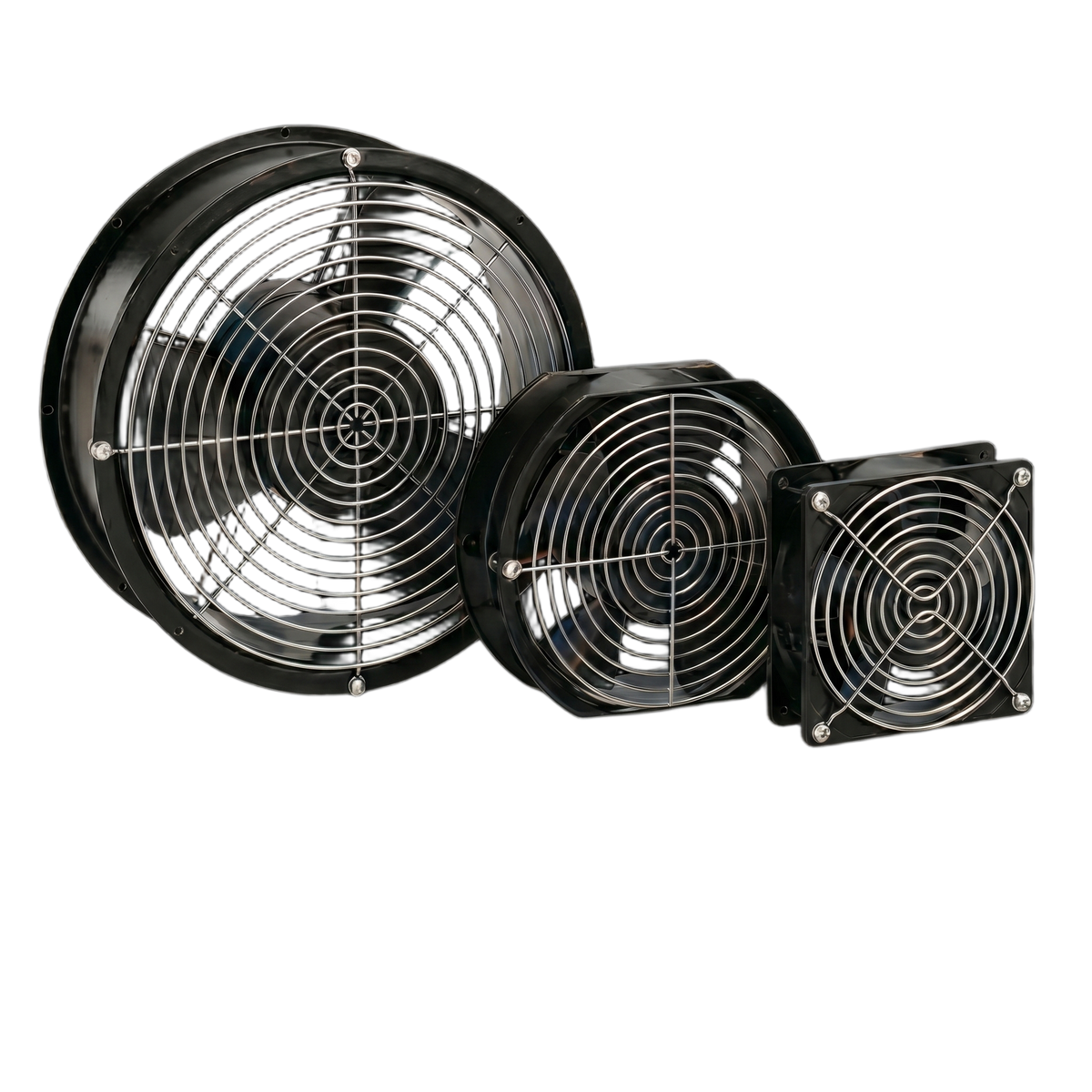 Ventilador Axial Compacto 6 Pulgadas / 115VAC / 102CFM / Silencioso / Acero Negro / 50,000 Horas Operación