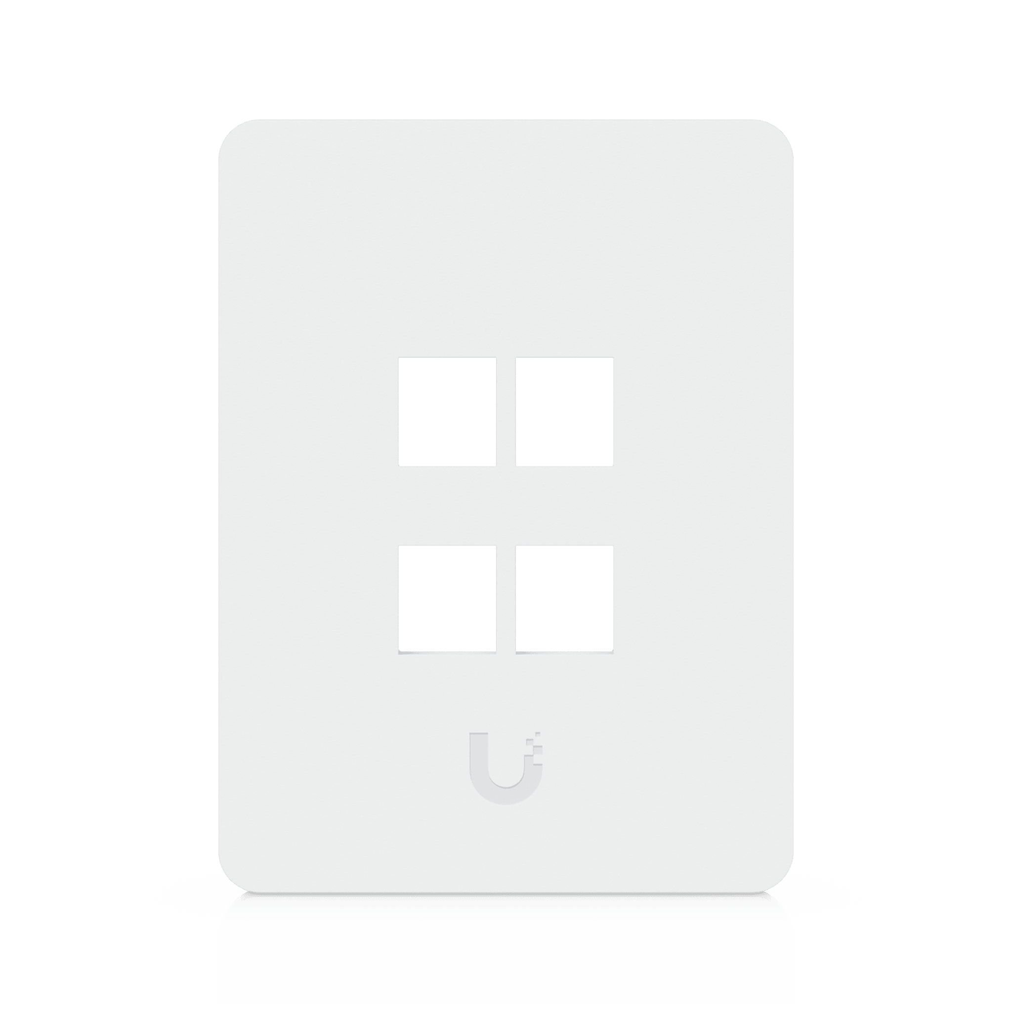 Placa de Pared Vertical Universal para Keystone de 4 Puertos con Cubierta Pintable, Acabado Personalizable, Paquete con 4 Piezas