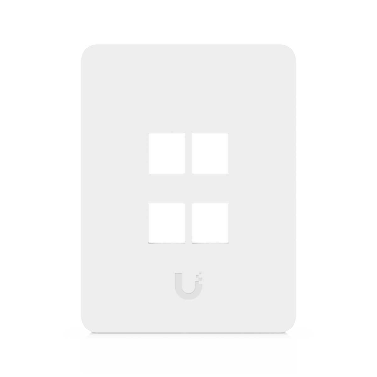 Placa de Pared Vertical Universal para Keystone de 4 Puertos con Cubierta Pintable, Acabado Personalizable, Paquete con 4 Piezas
