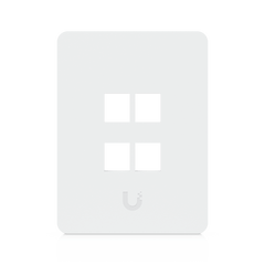 Placa de Pared Vertical Universal para Keystone de 4 Puertos con Cubierta Pintable, Acabado Personalizable, Paquete con 4 Piezas