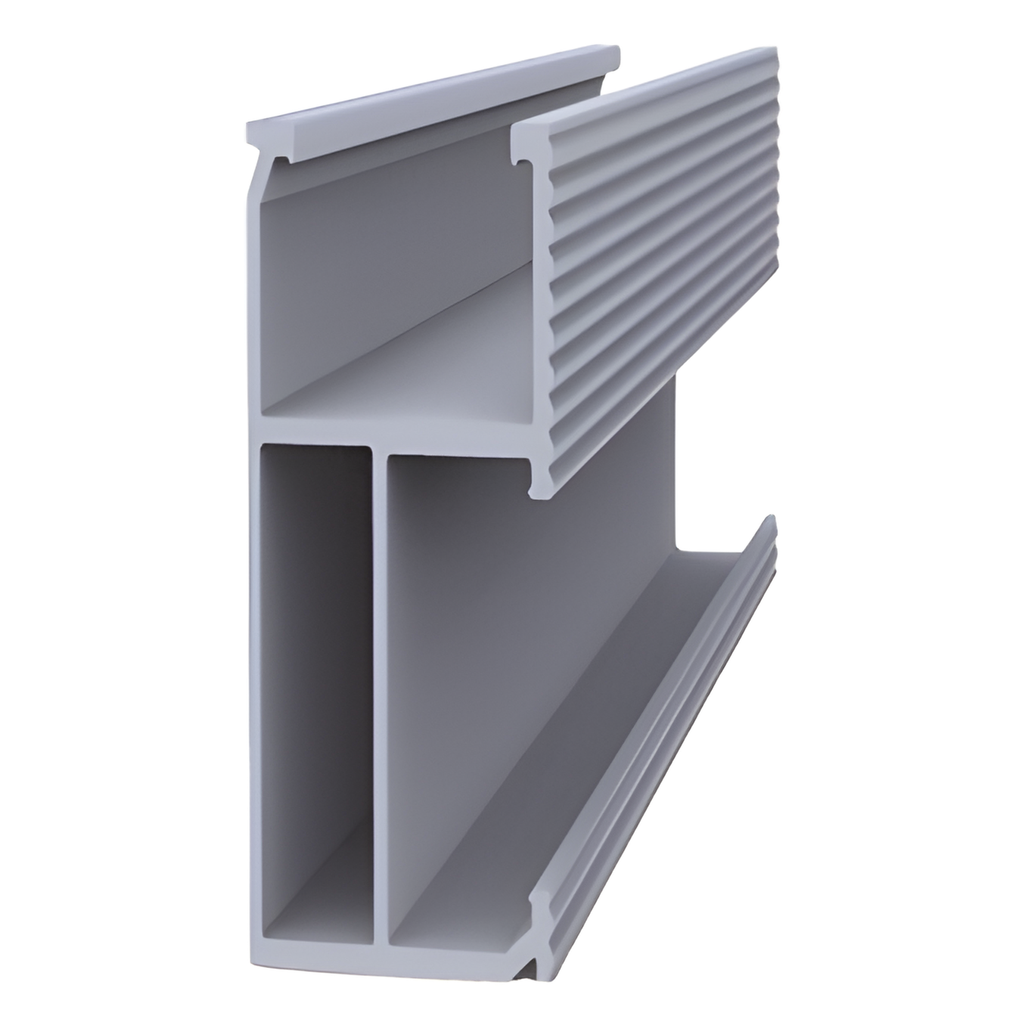 Riel 8 para montaje de módulos fotovoltaicos de aluminio anodizado de 4050mm.