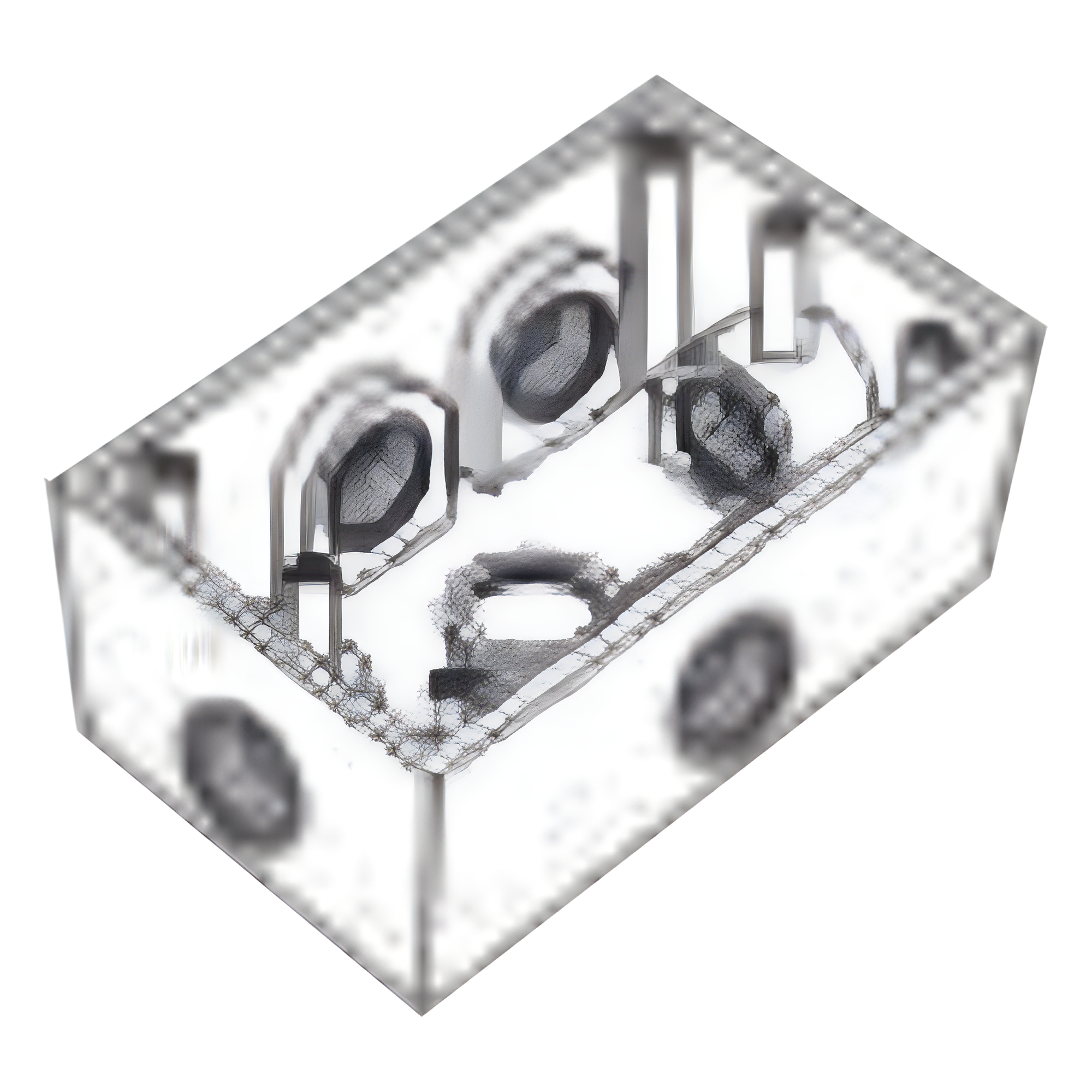 Caja Condulet FS de 1/2" (12.7 mm) con seis bocas a prueba de intemperie.