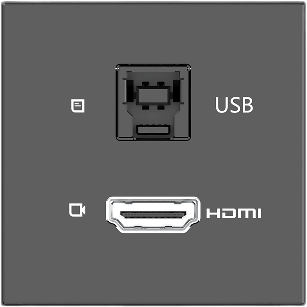 Módulo Pasivo | HDMI + USB Passthrough | 4K@60 (4:4:4) | USB 3.2 Gen 2 10Gbps | Graphite Black