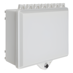 Gabinete de Policarbonato Blanco Súper Resistente, para Uso en Interior o Exterior, Cerradura con Llave