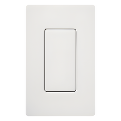 Inserto ciego estilo Designer para cubrir espacios sin usar en placas de pared Lutron Claro y Satin Colors, instalación a presión sin tornillos, color blanco brillante