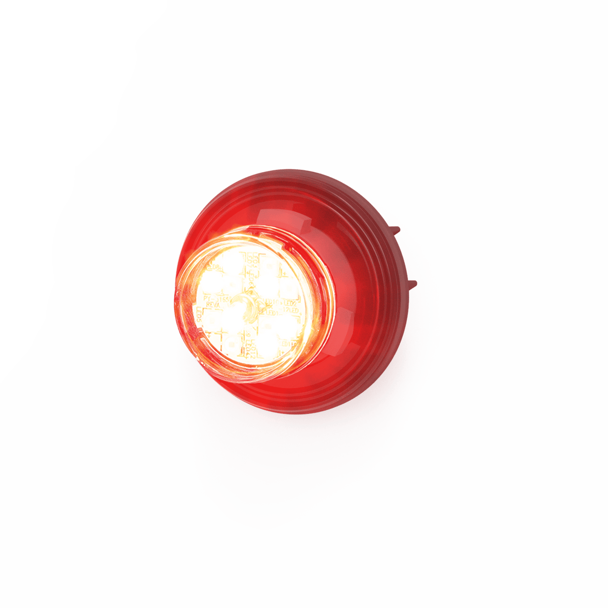 Estrobo Oculto de 12 LED, Rojo/Azul, Bisel Negro, Lente Transparente