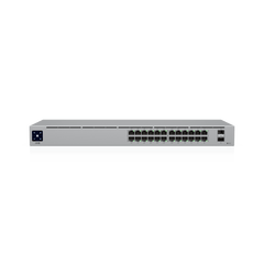 Switch UniFi Capa 2 / 24 Puertos Gigabit / 16 Puertos PoE+ 802.3af/at / 95W Total / 2 Puertos SFP 1G / Pantalla LCM / Sin Ventilador