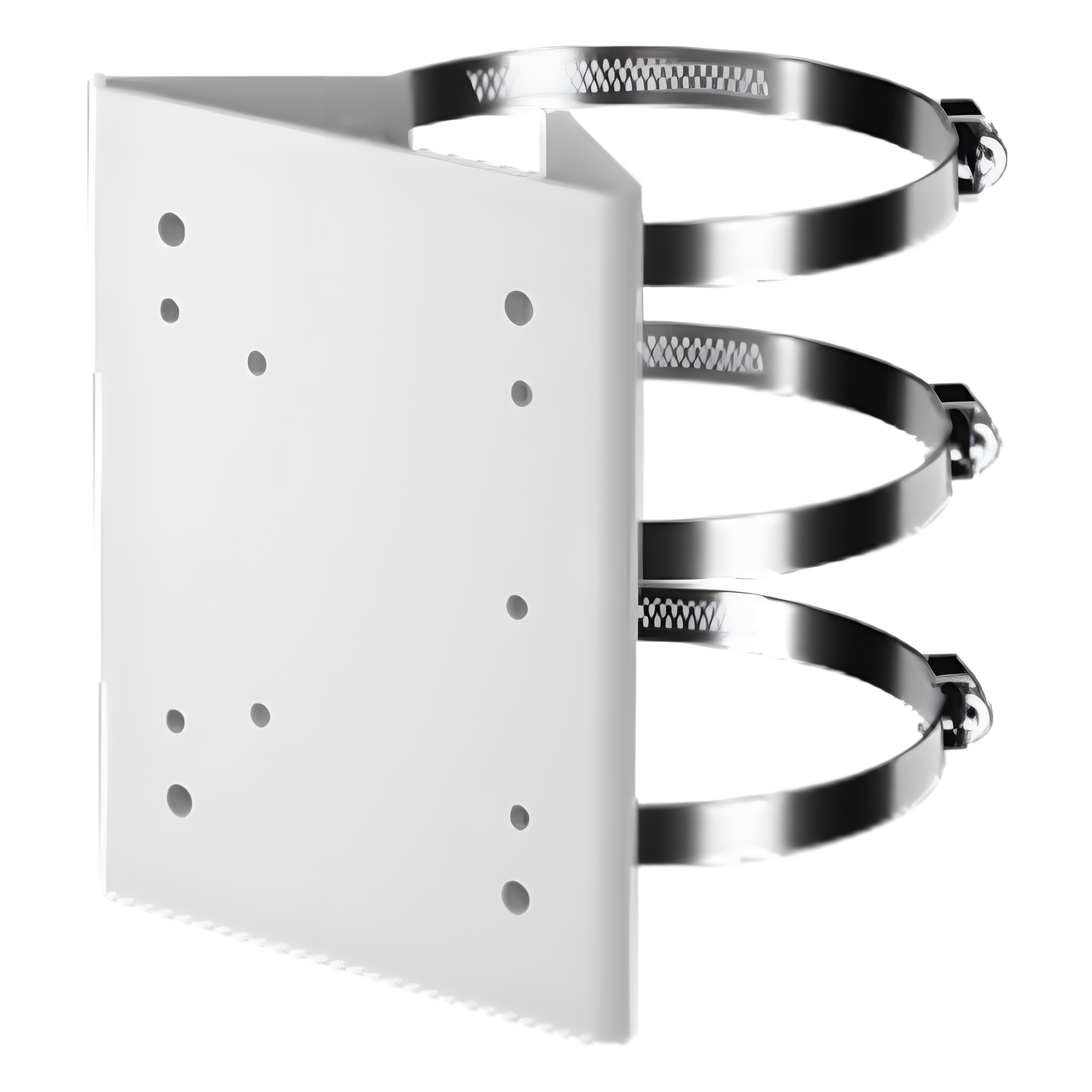 Adaptador para montaje en poste de cámaras PTZ Serie 35 Honeywell, acero, acabado blanco hueso, interior y exterior