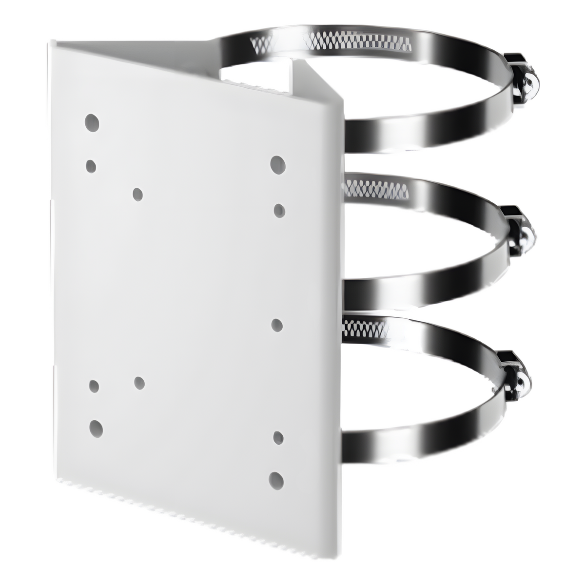 Adaptador para montaje en poste de cámaras PTZ Serie 35 Honeywell, acero, acabado blanco hueso, interior y exterior