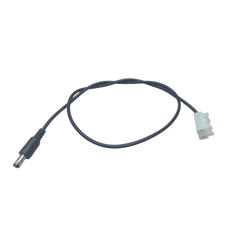 Cable con Conector Macho (Pigtail) | Forro Negro | Terminal Blanca | Alimentación para Vcc con Puntas Libres | Polarizado | Largo 22 cm ( 8.66 Pulgadas)  | Calibre 22AWG.