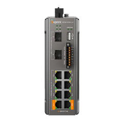 Switch de Red SP3010FM-L2 (V3) / 8 Puertos 10/100/1000Mbps PoE / 2 Puertos SFP 1000M/2.5Gbps / 240W PoE Budget / 26Gbps Capacidad de Conmutación / 19.3Mpps Tasa de Reenvío / DIN-Rail, Pared, Escritorio / -40℃~75℃ / CE, FCC, RoHS, UKCA, R