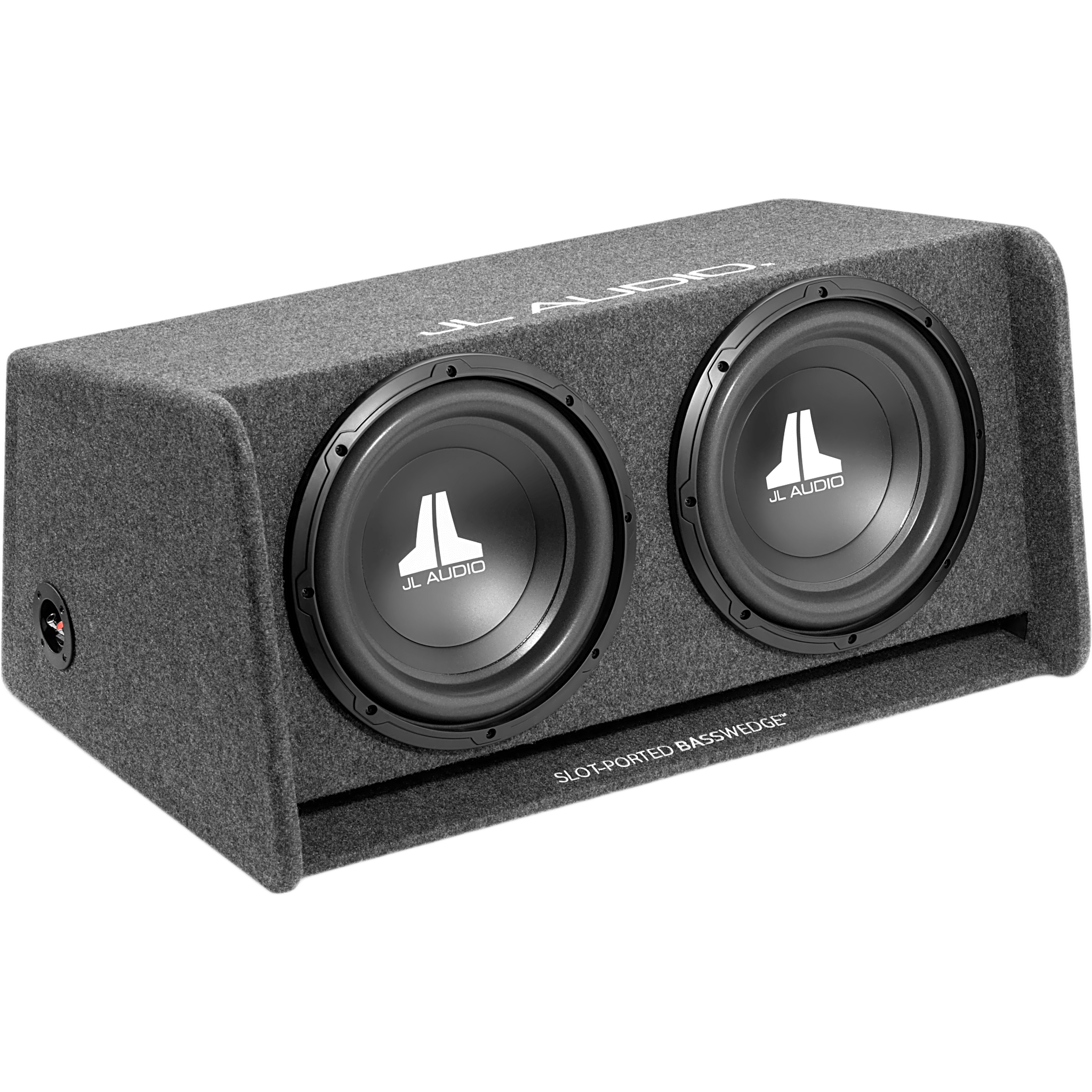 Subwoofer W0v3 dual de 12 pulgadas / Car Audio / 300 W RMS o 600 W RMS / Impedancia 2 &Omega; o 4 &Omega; / Carcasa con Puertos de Ranura / Cono de Polipropileno Relleno de Minerales / Terminal con Botones