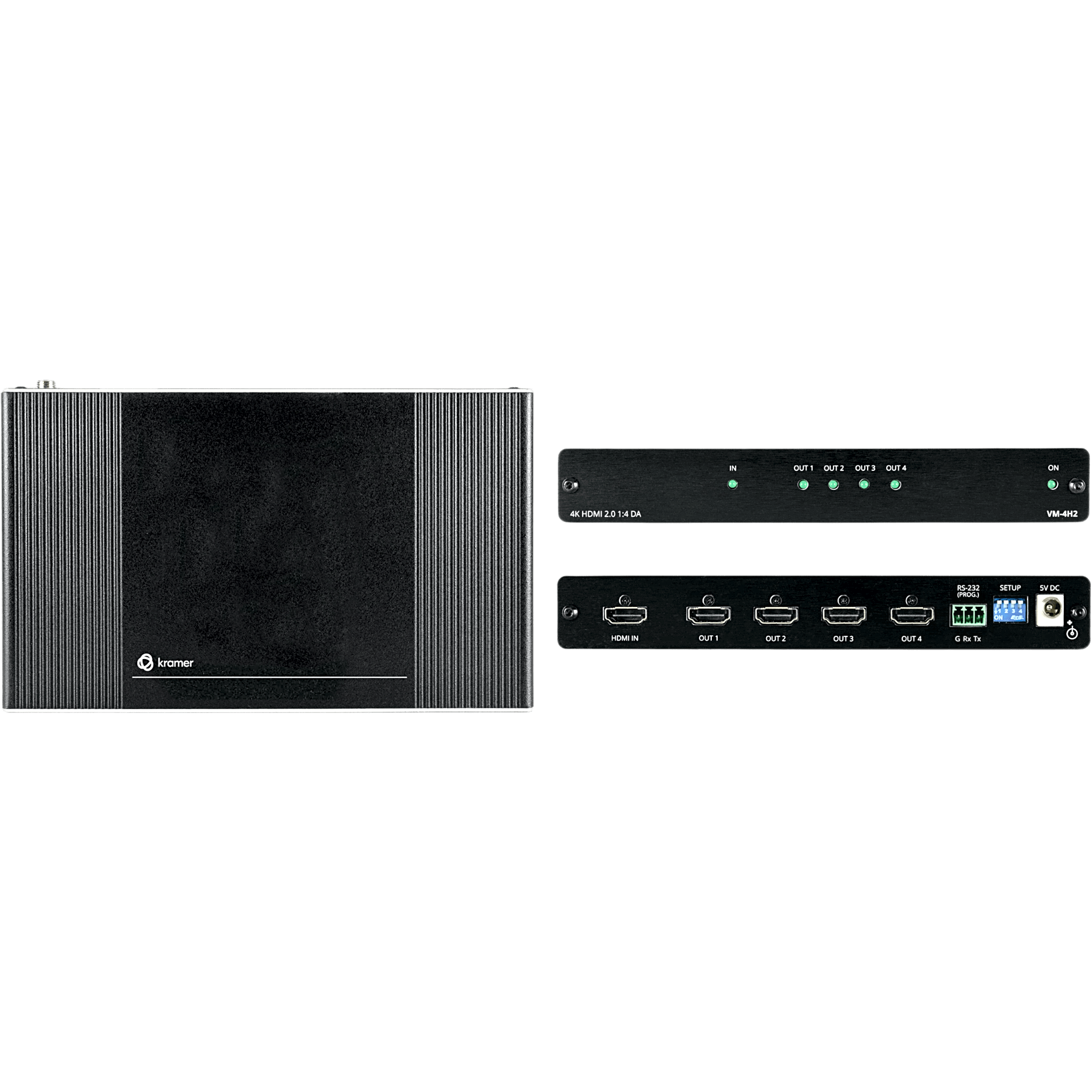 Distribuidor Amplificador HDMI 1:4 | 4K@60Hz (4:4:4) | HDR10 | HDCP 2.2 | Ancho de Banda 17.82 Gbps | Manejo Inteligente EDID | RS-232 | Mega TOOLS™