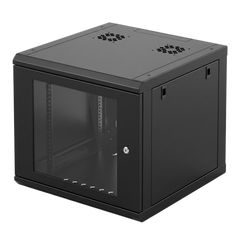 Gabinete de Pared con Puerta de Cristal Templado, 635mm de Profundidad, 6U Rack de 19 in, Acero Reforzado