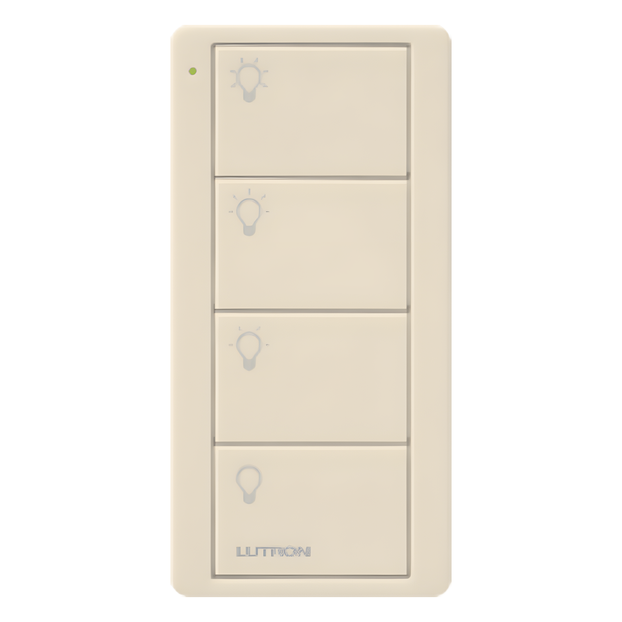 Control Pico inalámbrico de 4 botones para generar 3 escenas y un apagado, gloss light almond, Clear Connect RF