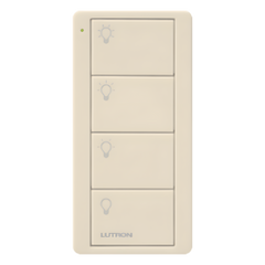 Control Pico inalámbrico de 4 botones para generar 3 escenas y un apagado, gloss light almond, Clear Connect RF