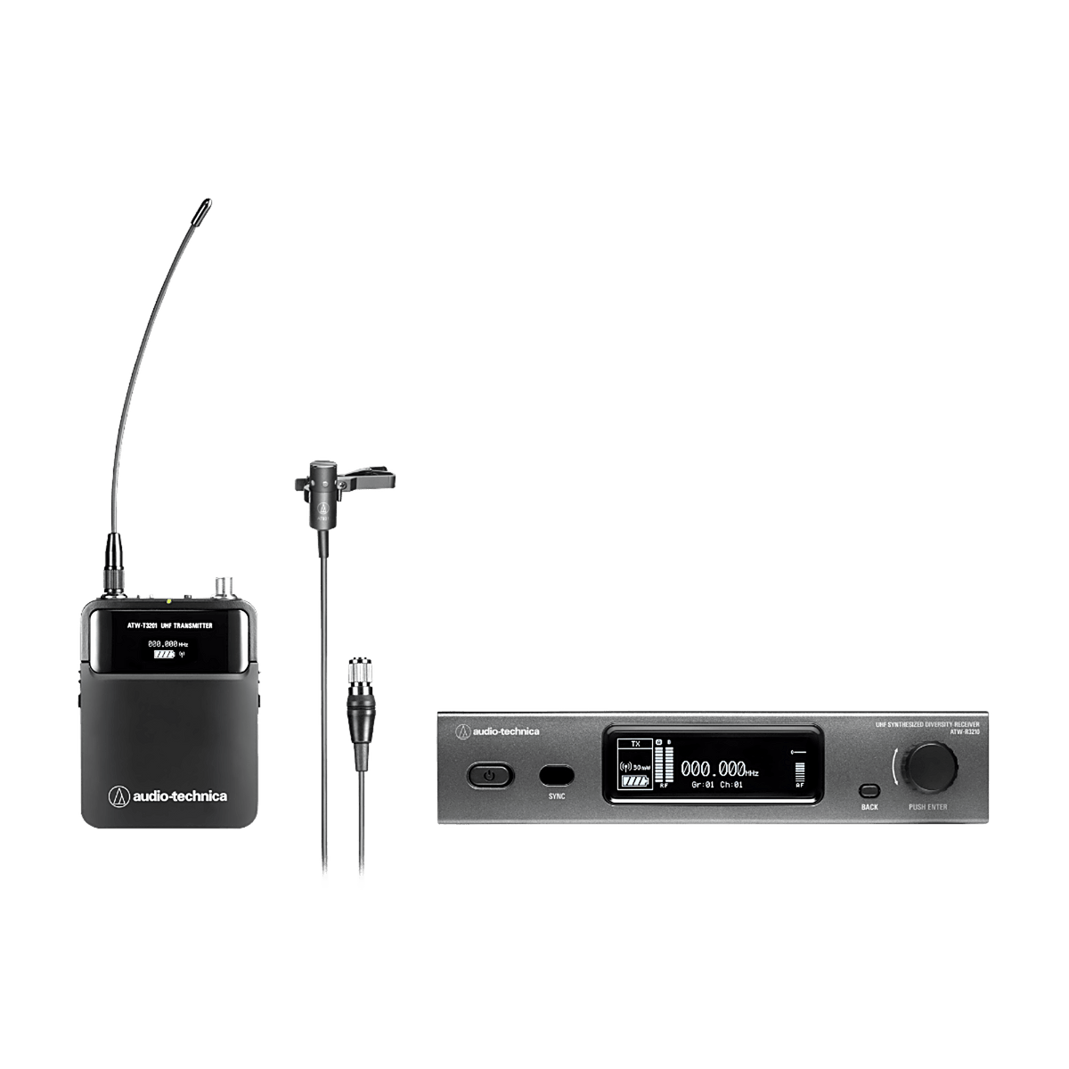 Sistema Inalámbrico | Banda DE2 | 40 Canales Simultáneos | Alcance 100 m (328 ft) | Receptor True Diversity | Transmisor Body-Pack con Micrófono Lavalier