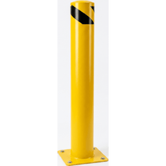 Bolardo Fijo de Acero / Diámetro 114 mm x Altura 910 mm x Pared 2 mm / Base Soldada de 150 x 150 mm / Pintura en Polvo