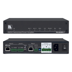 Amplificador de Potencia | 240W | Dante | Hi-Z Lo-Z Seleccionable | DSP Integrado | 32 bits 96 kHz | RS-232 IP Control
