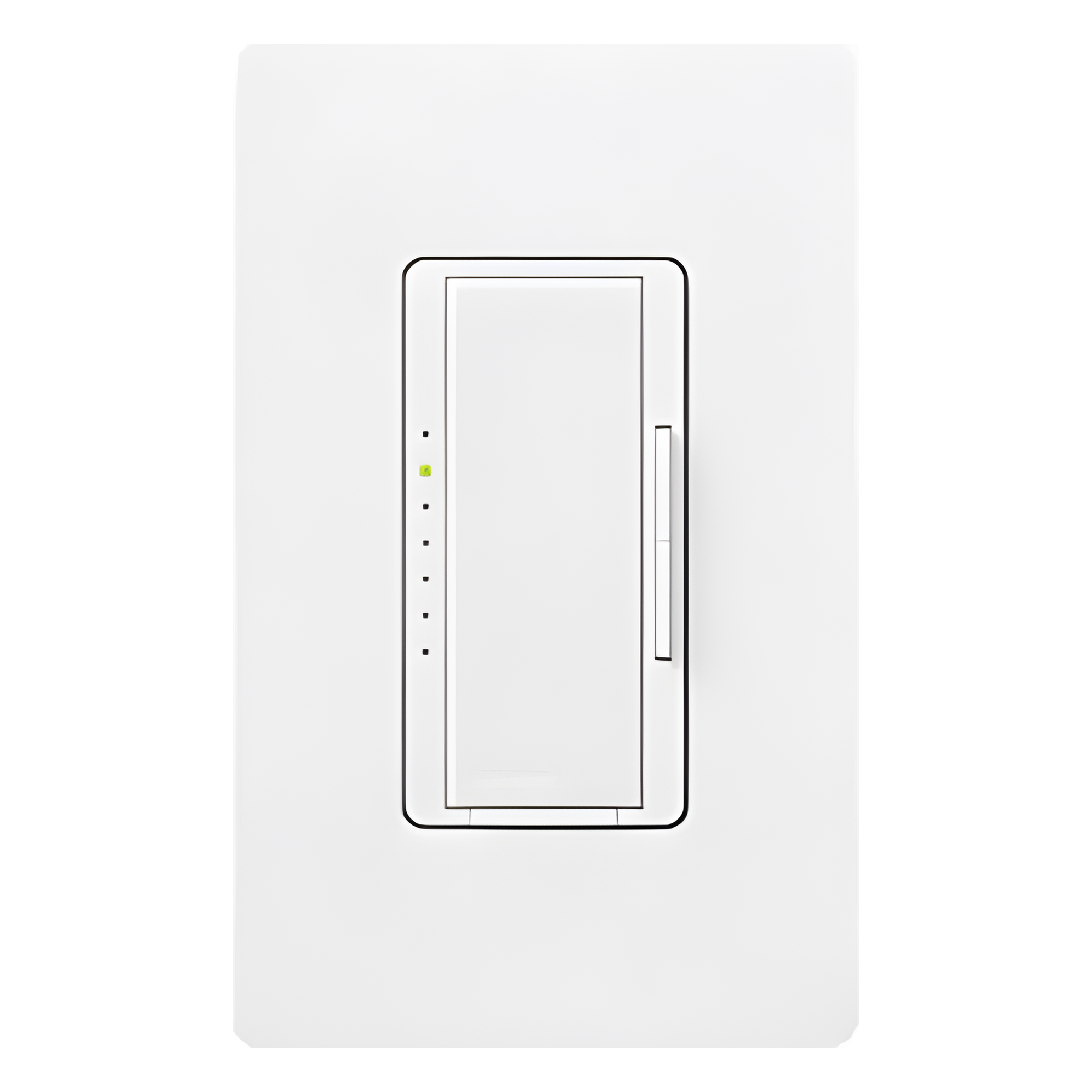 Atenuador de pared Maestro de 600 W para bajo voltaje electrónico (ELV), incandescente y halógeno, 120 V, unipolar o multilocación con accesorios MA-R, color blanco