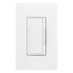 Atenuador de pared Maestro de 600 W para bajo voltaje electrónico (ELV), incandescente y halógeno, 120 V, unipolar o multilocación con accesorios MA-R, color blanco