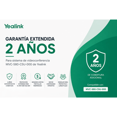 Garantia Extendida de 2 Años para Sistemas de Videoconferencia MVC-S80-C5U-000 de Yealink