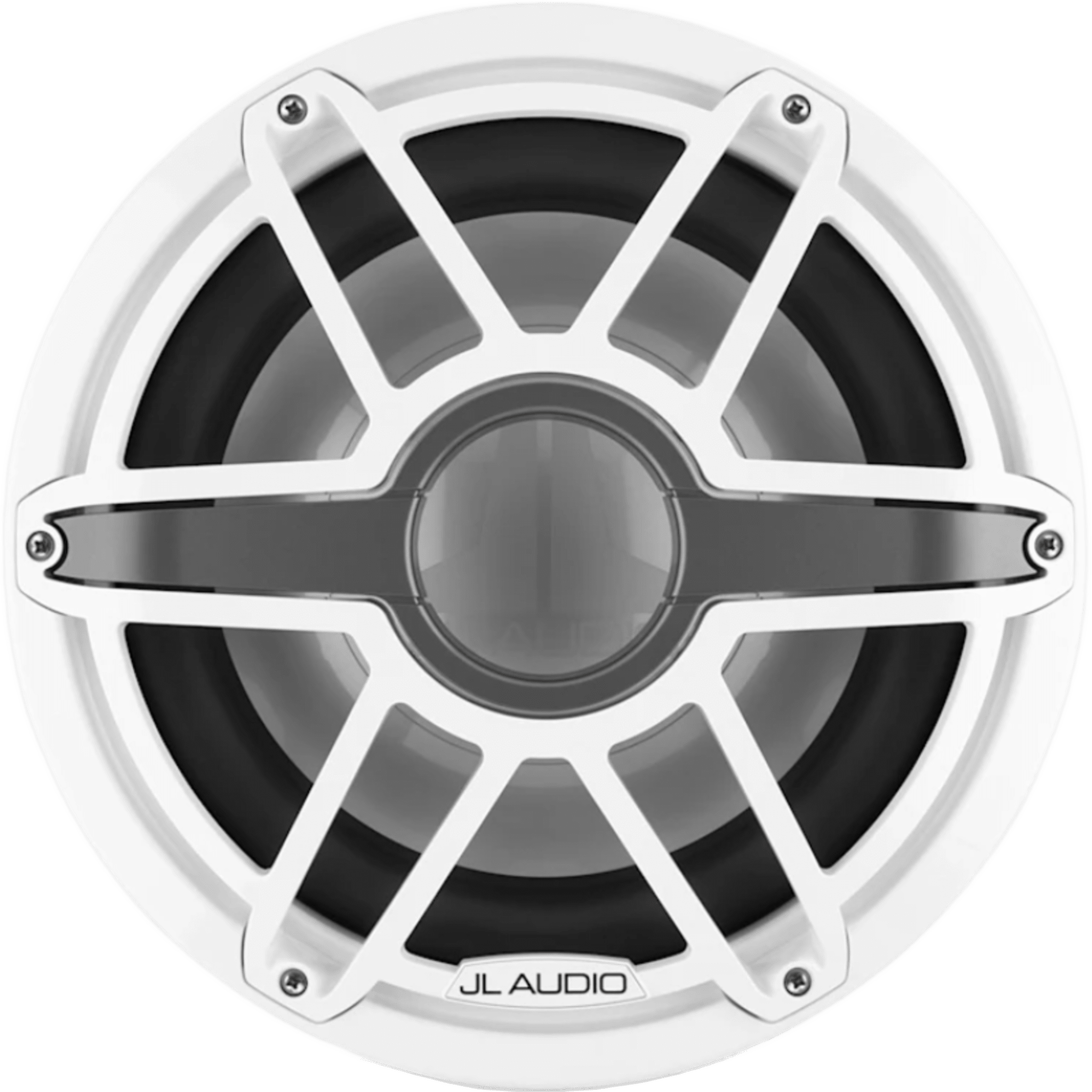 Subwoofer Náutico JL Audio M7 / 12" / Rejilla Deportiva Blanca / Deflector Infinito / 600 W RMS / 4 &Omega; / Sensibilidad 86.7 dB / Cono de Polipropileno Relleno de Mica / Montaje 306 mm (12.0625 in) / Profundidad de Montaje 202 mm (7.94 in)