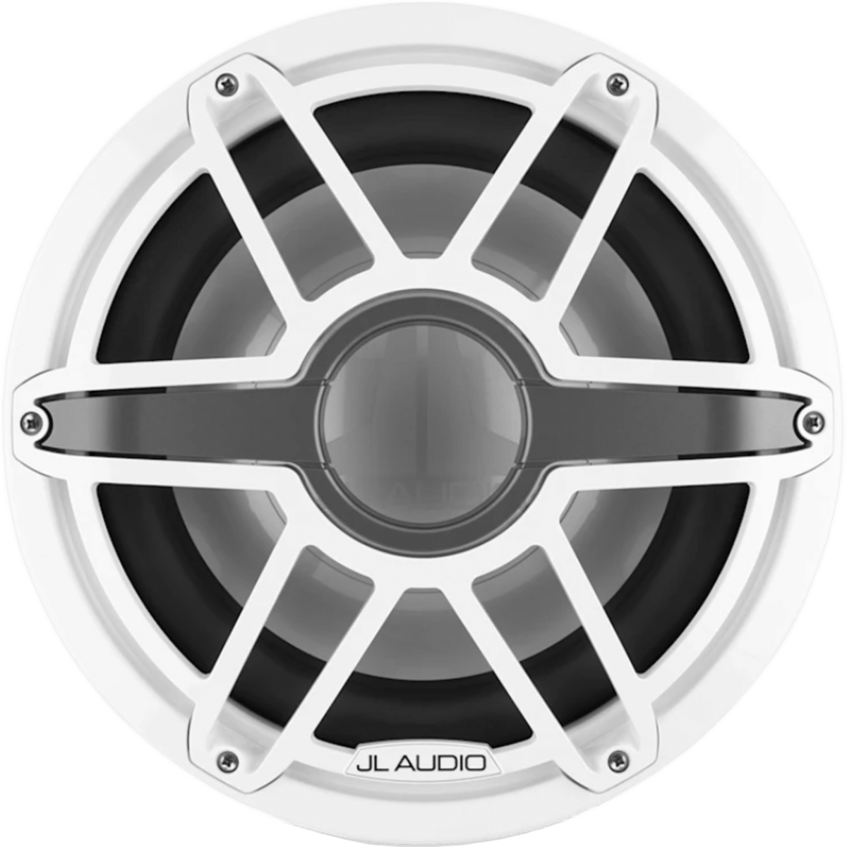 Subwoofer Náutico JL Audio M7 / 12" / Rejilla Deportiva Blanca / Deflector Infinito / 600 W RMS / 4 &Omega; / Sensibilidad 86.7 dB / Cono de Polipropileno Relleno de Mica / Montaje 306 mm (12.0625 in) / Profundidad de Montaje 202 mm (7.94 in)