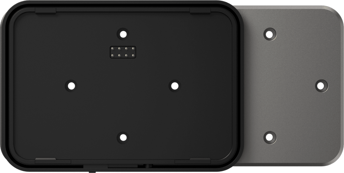 Adaptador de Montaje SUNMI CPad / Compatibilidad VESA y Caja 86mm / Conectividad USB Alimentación y Datos / Fijación Segura con Cerradura / Botón Liberación Rápida