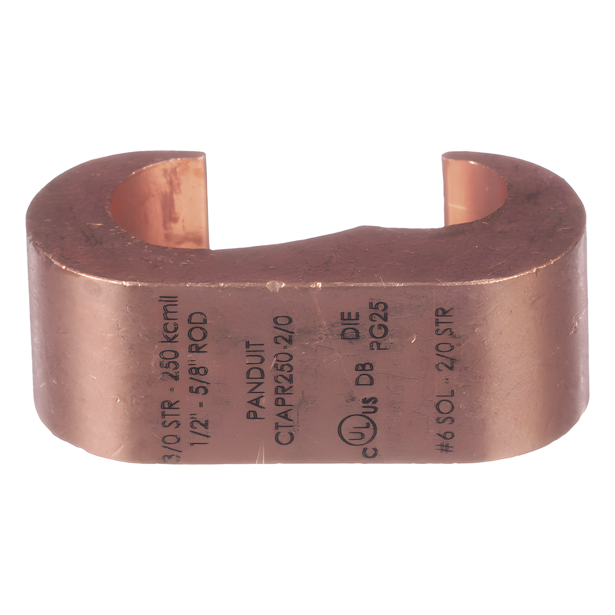 Conector de Conexión Tierra tipo "E" para Conductor de Cobre 3/0 Awg - 250Kcmil, 1 Pieza