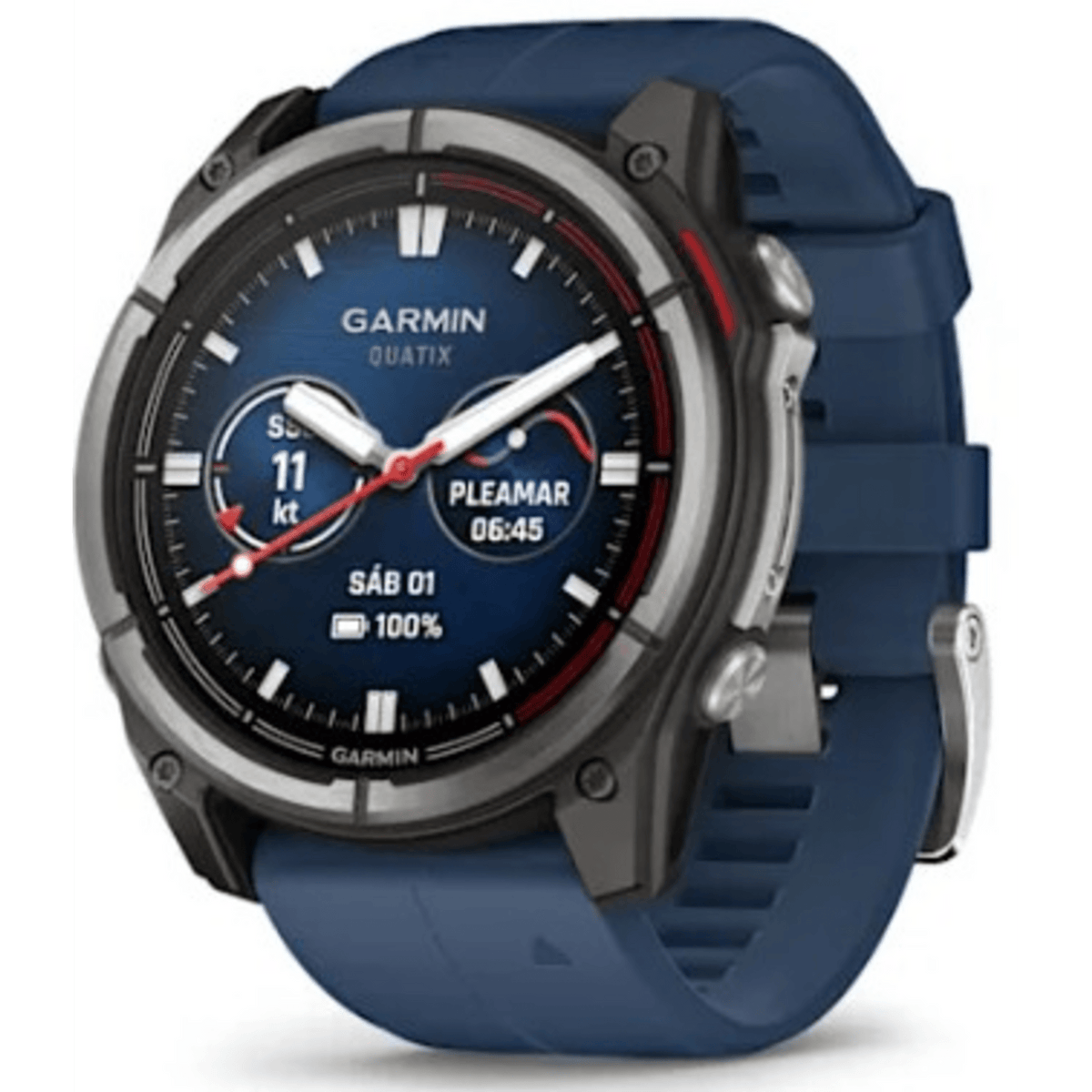 Smartwatch Garmin Fenix 7 / Pantalla AMOLED 1.4" / GPS Multibanda / Resistencia al Agua 10 ATM / Batería Hasta 29 Días / Titanio y Cristal de Zafiro / 32 GB de Almacenamiento / Monitoreo de Salud Avanzado
