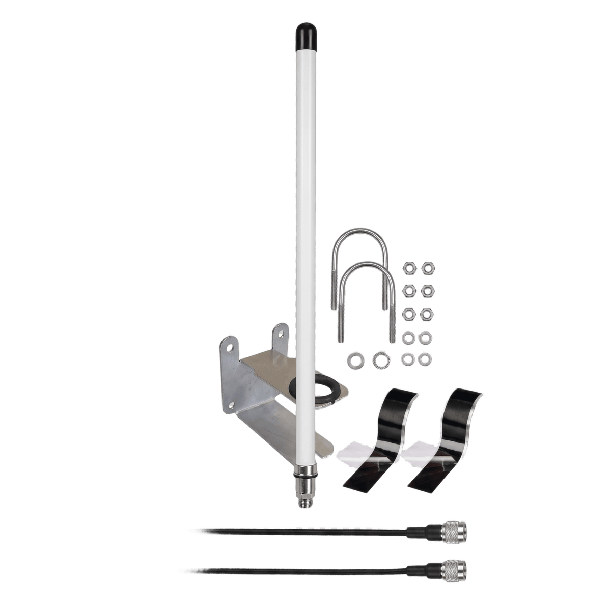 Antena LoRa Omnidireccional para Exterior / 6 dBi / 863-928 MHz / Dipolo Colineal / IP67 / Protección DC Ground / Resistencia al Viento 240 km/h (150 mph) / Cable LMR195 1 m (3.28 ft)