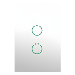 (ZWAVE) Interruptor On/Off panel táctil touch inalámbrico Zwave Plus 2 botones. No requiere cable neutro, Compatible con Hubitat HC8, Álula  M2M, otros