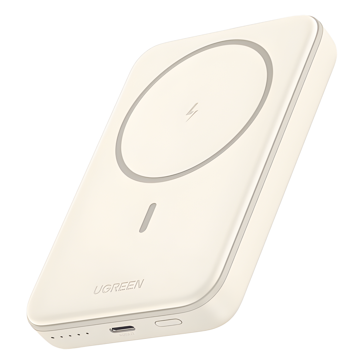 Power Bank MagSafe de 10000mAh | 20W | Carga Inalámbrica y por Cable USB-C | Sistema de Protección Inteligente | Tecnología de Carga Rápida | Ultra Delgado | Ultra ligero | Compatible con iPhone 15/14/13/12 | Color Beige.