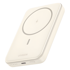 Power Bank MagSafe de 10000mAh | 20W | Carga Inalámbrica y por Cable USB-C | Sistema de Protección Inteligente | Tecnología de Carga Rápida | Ultra Delgado | Ultra ligero | Compatible con iPhone 15/14/13/12 | Color Beige.
