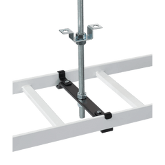Kit de Soporte Central para escalerilla con Ajuste 12.00 pulgadas de Acero Color Negro / Incluye Varilla Roscada y Brackets / Para instalacion a Techo