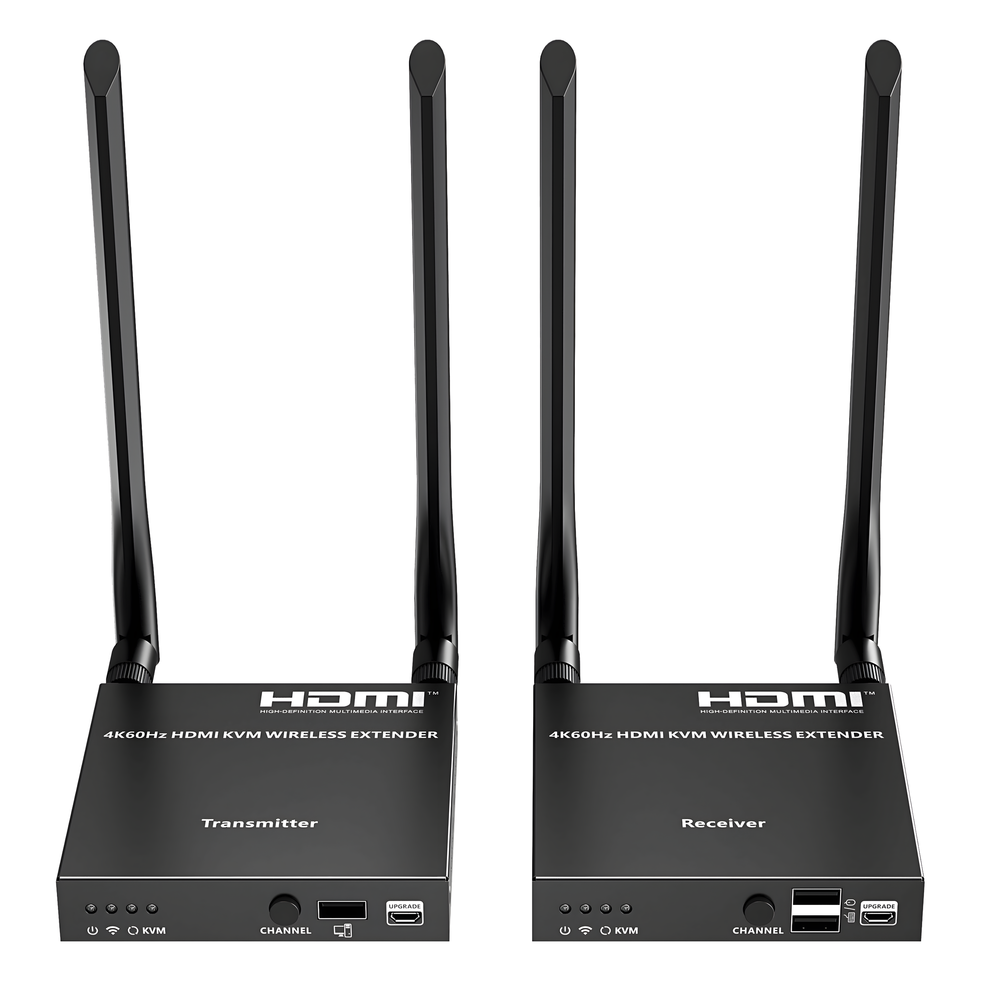 Extensor Inalámbrico HDMI| Con KVM | 4K@60Hz 4096x2160 | Tecnología ipcolor | Banda 5G 5.18-5.24 GHz | Distancia 50 m | Conexión de Hasta 1 a 4