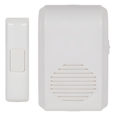 Timbre Inalámbrico Para Puerta Con 10 Tonos, Hasta 150m Linea de Vista, Con Receptor Inalámbrico Incluido, 110Vca