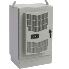Gabinete para Exterior Tipo 4X Doble Puerta de 22 UR / Aluminio Soldado / 1270 x 762 x 1118 mm / Exterior IP66 / Montaje Almohadilla / Aislamiento Térmico / Aire de Precisión / Gris RAL 7035