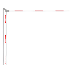 Brazo Articulado 3 mts (1.5+1.5) para Barreras Hikvision Serie DSTMG520 / Requiere Enganche Articulado