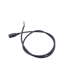 Cable con Conector Macho (Pigtail) / Forro Negro | Alimentación para Vcc con Puntas Libres | Polarizado | Largo 22 cm (8.66 Pulgadas) | Calibre 22AWG.