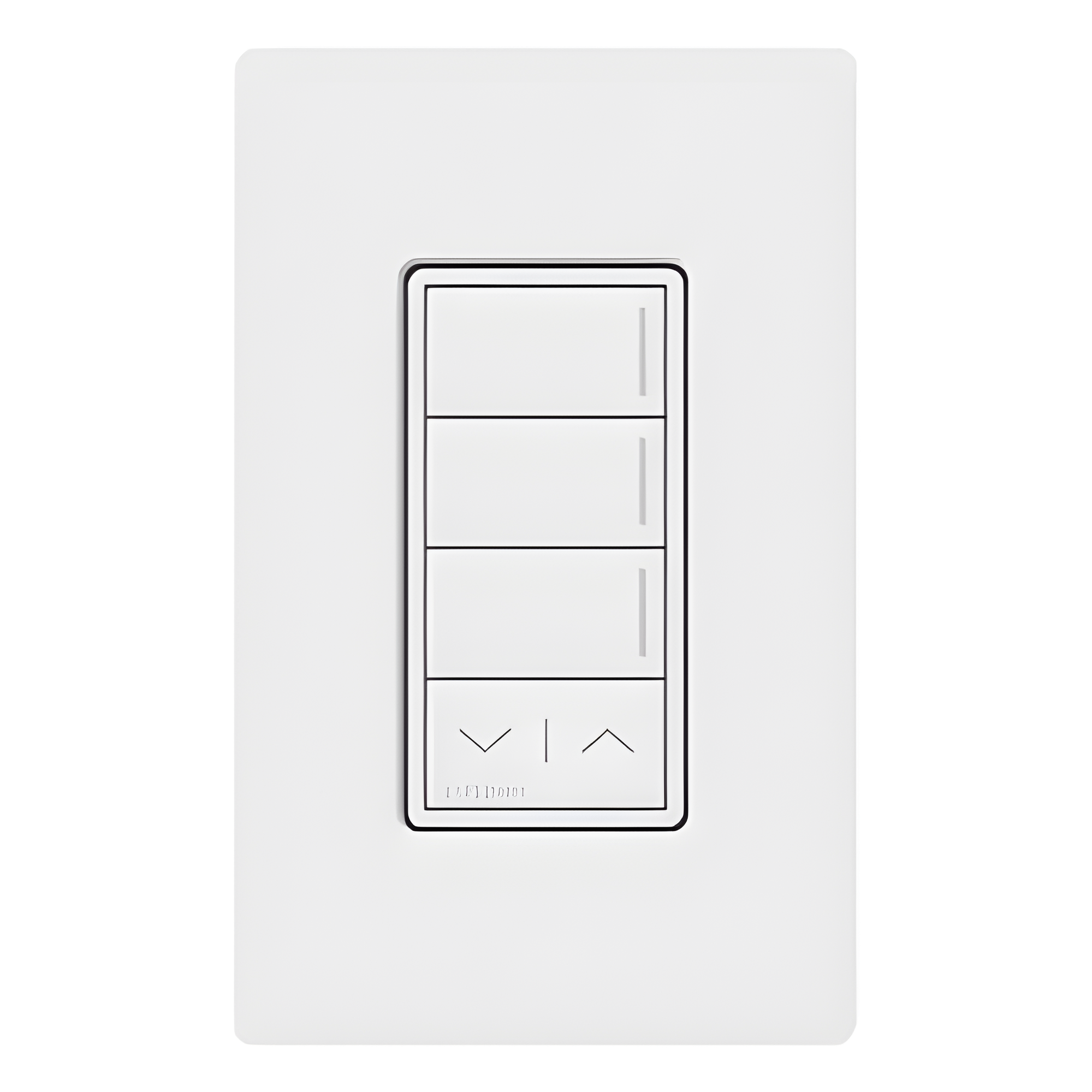 Botonera híbrida Sunnata de 3 botones con subir/bajar, dimmer y teclado integrados en un solo dispositivo, para RadioRA 3