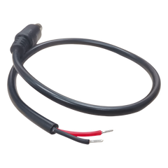Cable con Conector Macho (Pigtail)  | Forro negro | Alimentación para Vcc con Puntas Libres / Polarizado / Largo 22 cm (8.66 Pulgadas) / Calibre 22AWG.